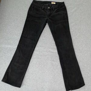 Antik Denim Jeans Women's 30 x 29 Black RARE Valere‎ Low Embroidered Pants Boot